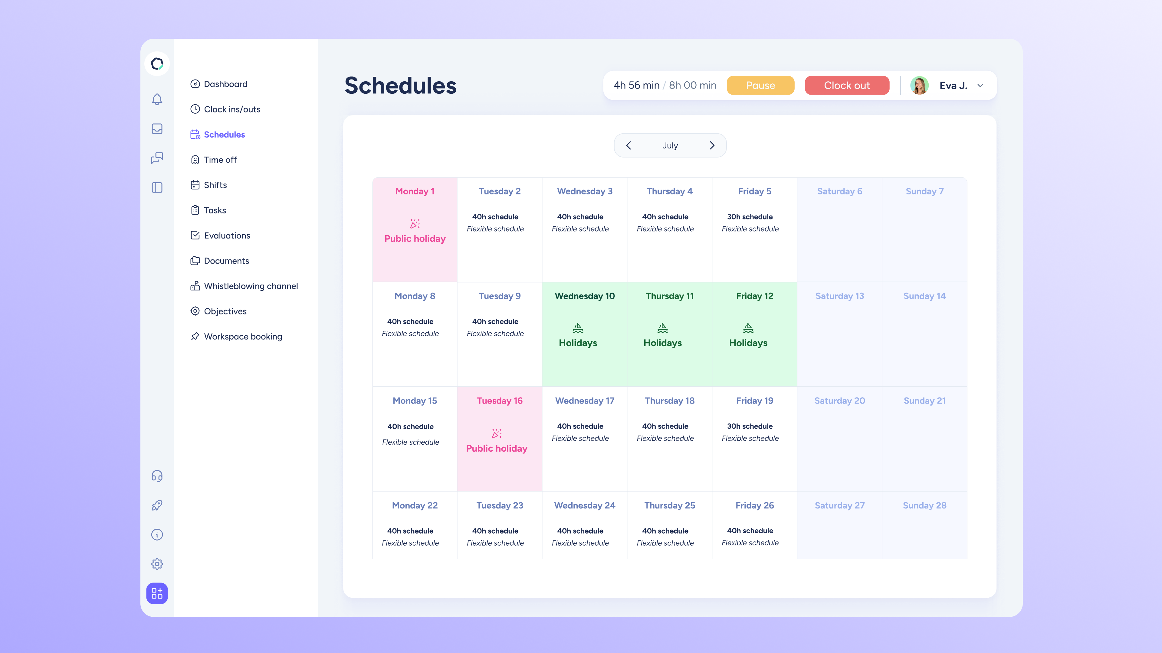 screenshot of Sesame HR